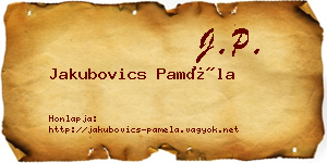 Jakubovics Paméla névjegykártya
